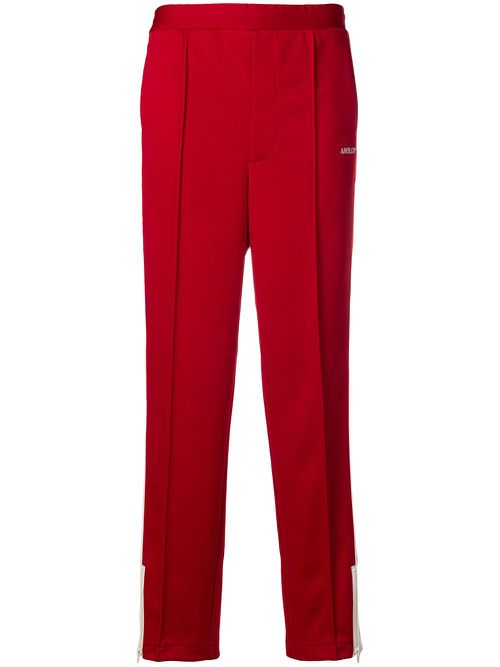 Side stripe track trousers - Red