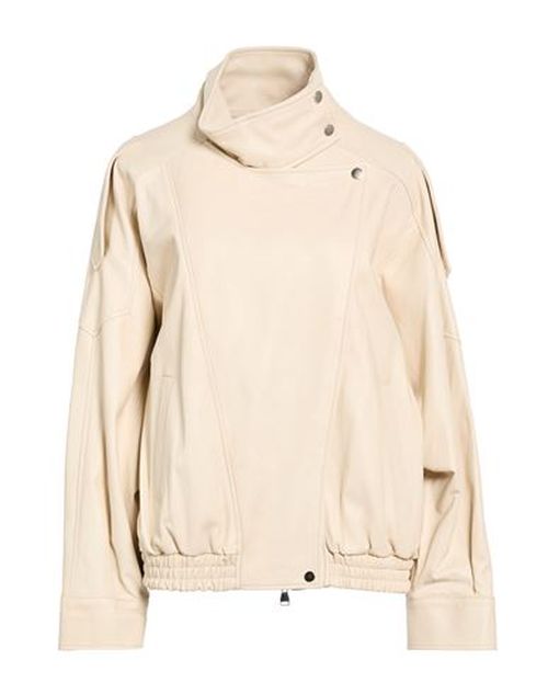 Woman Jacket Cream Size S Leather