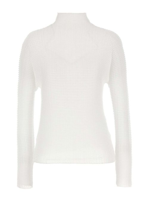 Wooly pleats' blouse