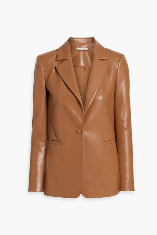 Alice Olivia - Macey faux leather blazer