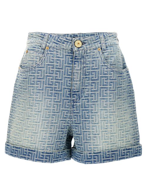 -Monogram Bermuda, Short Celeste-Donna