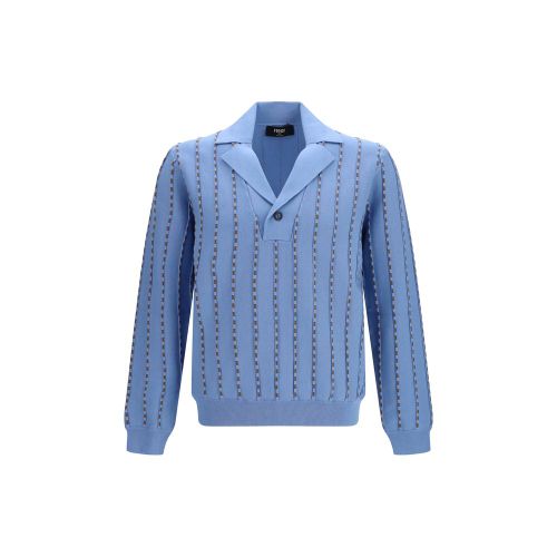 Selleria Trompe-l'Œil Cotton Sweater — Blue