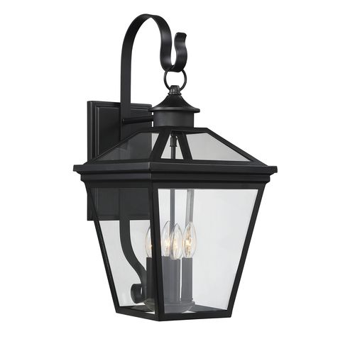 Savoy House Ellijay Steel Outdoor Wall Lantern in Black - 5-142-BK