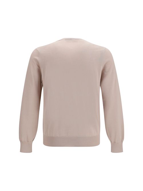 Cotton Crewneck Sweater — Beige