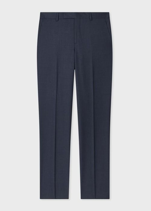 A Suit To Travel In - Dark Blue Marl Wool Trousers