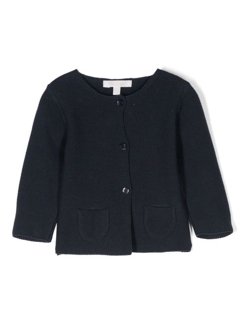 Wavy-knit cardigan - Blue