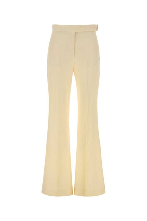 Pastel Yellow Viscose Blend Piacere Pant