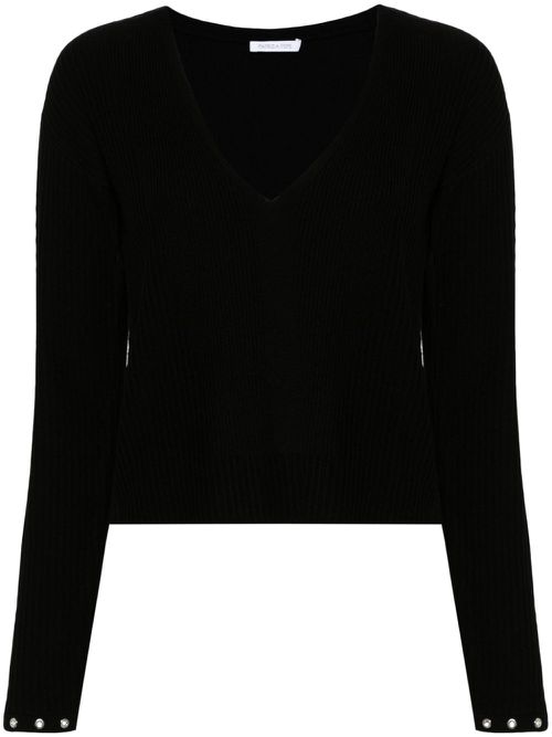 Wool ribbed sweater - Black