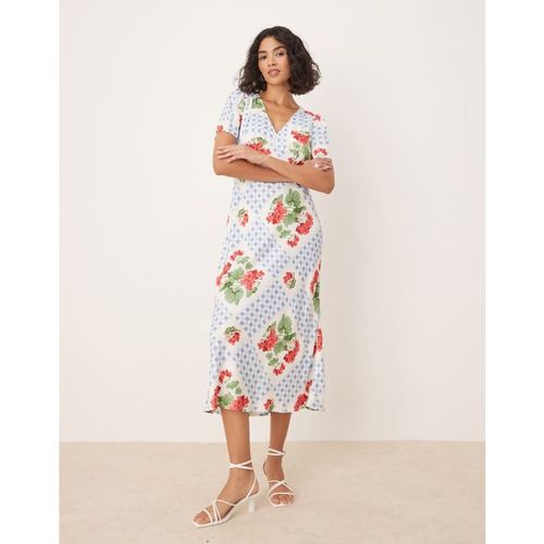 Nobody's Child Womens Flora midi tea dress in geranium floral - Multicolour