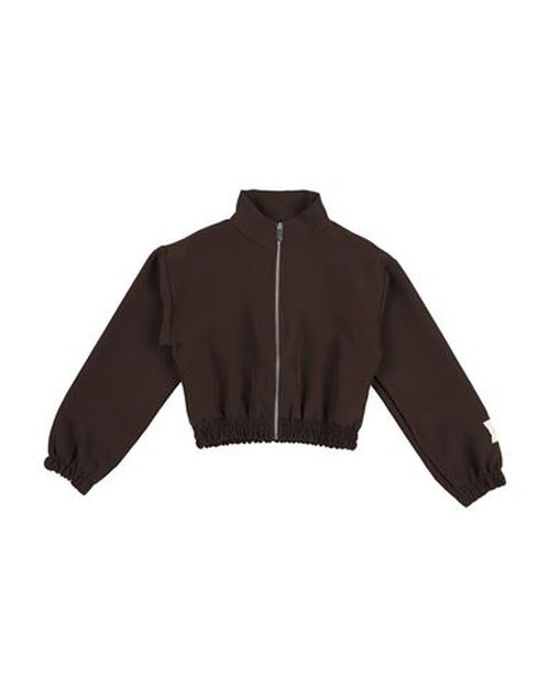 Kid Girl Jacket Chocolate brown Size 12 Polyester, Elastane