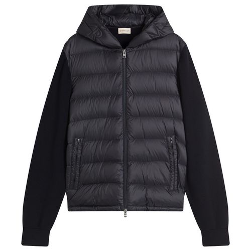Men's Hybrid Zip Through Hooded Jacket Navy