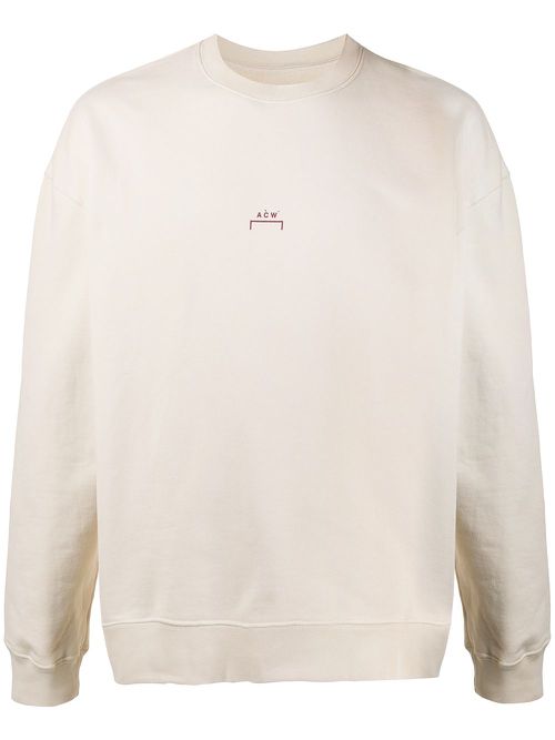 Crew neck logo printed sweatshirt - Neutrals