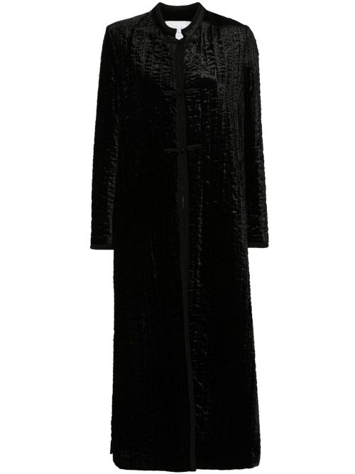 Velvet midi coat - Black