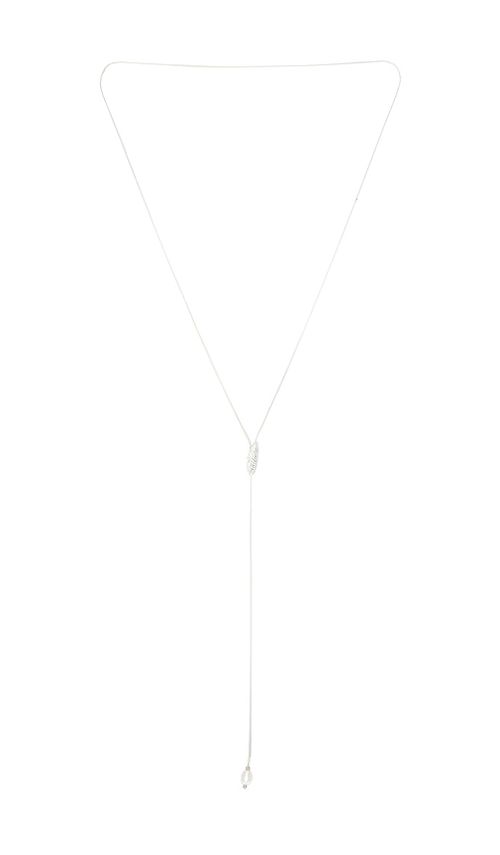 Loren Stewart Driftline Bolo Necklace in Metallic Silver