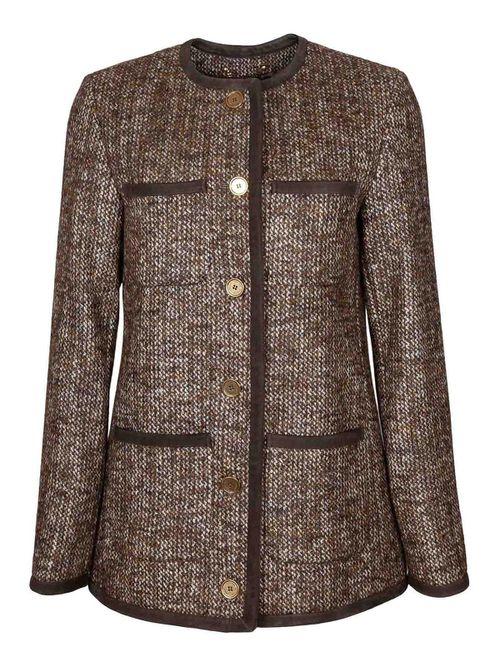 Journey jacket in Coffee Color Lana Tweed