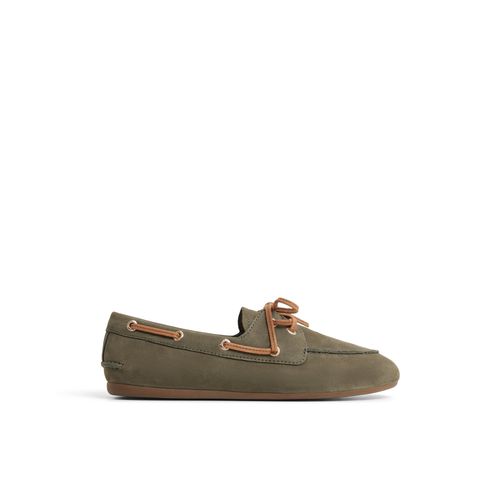 Sperry X Aritzia Slim Boat Shoe in Olive