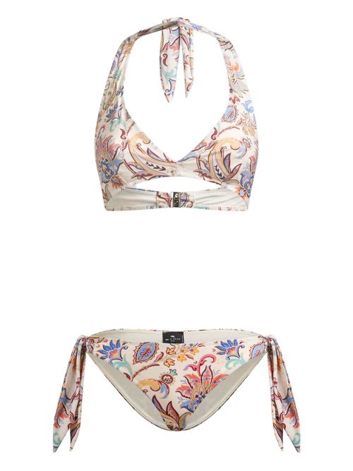 Paisley-print bikini - White