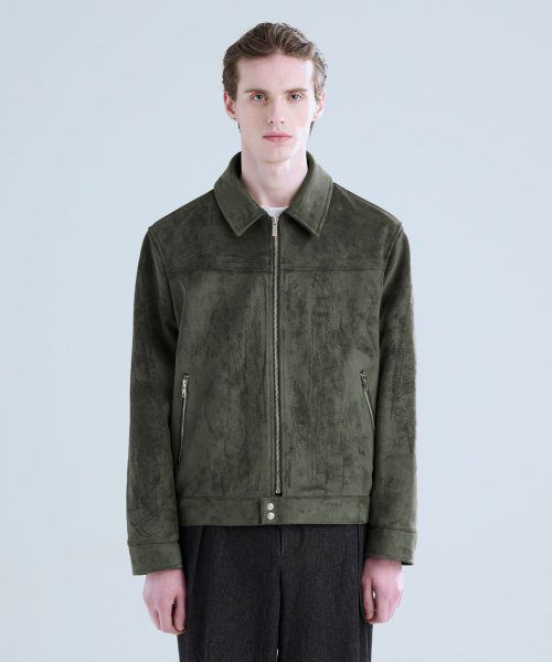 Manda suede jacket khaki