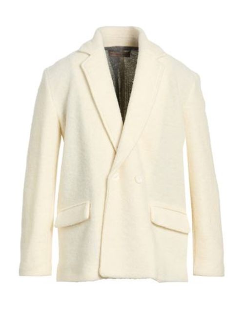Man Coat Ivory Size 38 Wool, Acrylic