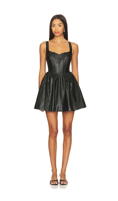 Bardot Savoy Faux Leather Mini Dress in Black. 6 also , 12, 2