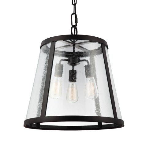 Visual Comfort Studio Harrow 3-Light Pendant in Oil Rubbed Bronze