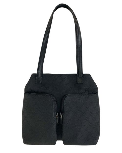 Black GG Canvas Shoulder Bag (Authentic Pre-Loved)