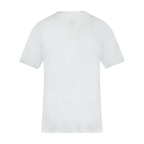 Dove-Embroidered Cotton T-Shirt — White