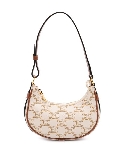 Céline Pre-Owned 2022 Triomphe Coated Canvas Ava shoulder bag - Brown