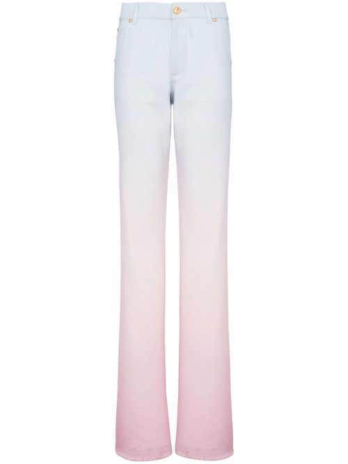 X Evian gradient denim loose jeans - Pink