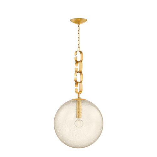 Vintage Brass One Light Pendant from the Nessa Collection