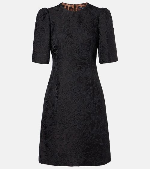Cotton and silk-blend minidress