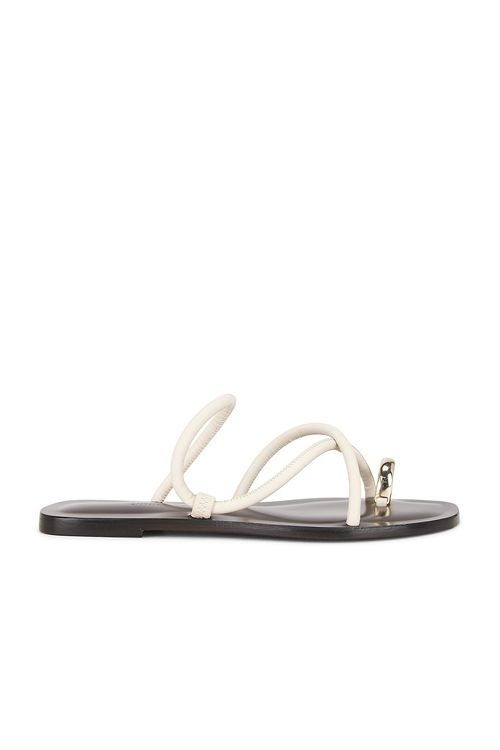 Emme Parsons Laurie Flat in Ivory Nappa - Ivory.  40 also in 36, 37