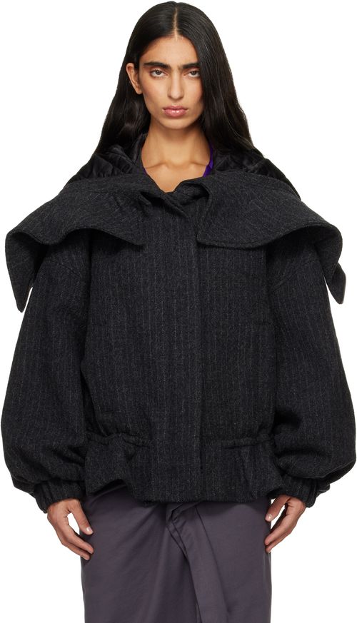 Gray Wool Melton Jacket