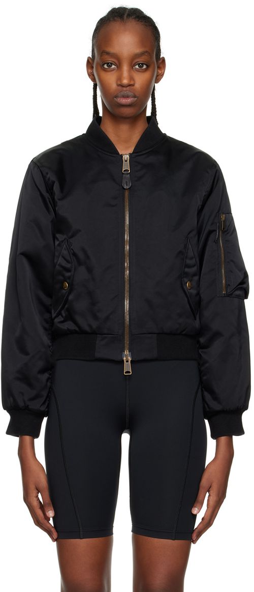 Balenciaga | Black Shrunk Bomber Jacket | Realry