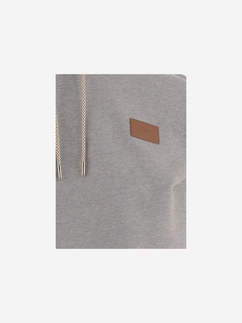 Cotton Hooded Hoodie — Gray