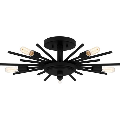 Quoizel Semi-Flush Mount 5-Light Semi-Flush Mount in Matte Black