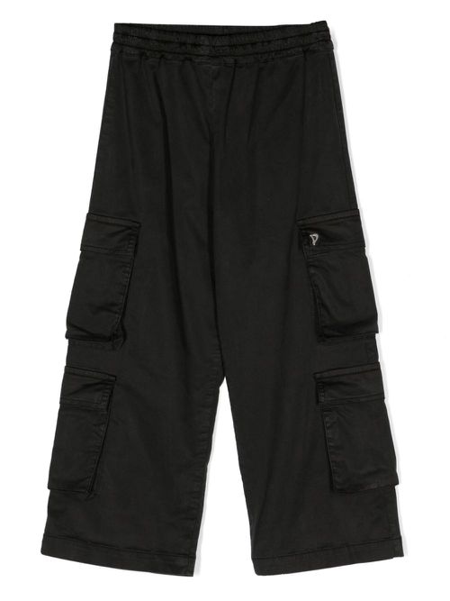 Straight-leg cargo jeans - Black