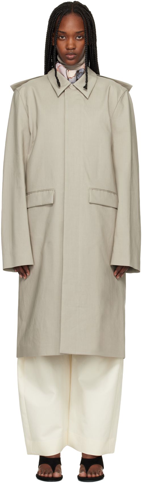 Green Cotton Bonded Coat