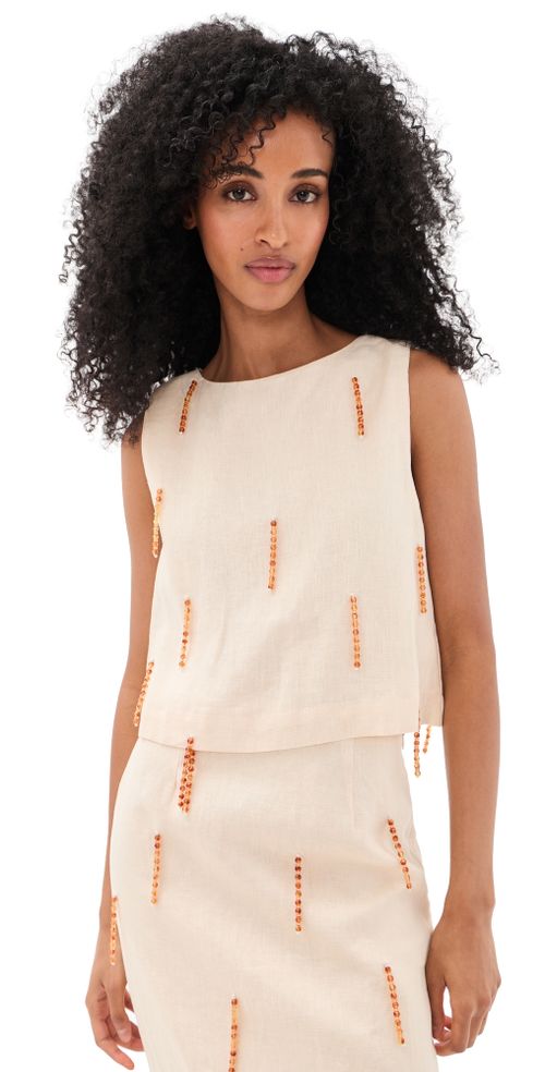 Siena Linen Top Cream Cream