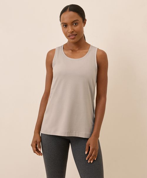 Women's Nickel Grey Luxe Stretch Jersey Swing Tank