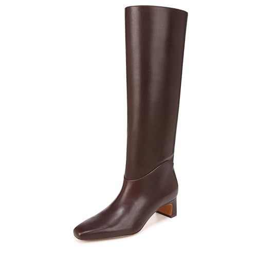 Vince Womens Sol Knee High Boot Ganache Leather
