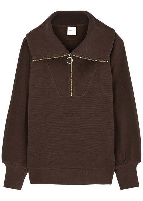 Vine Half-zip Stretch-cotton Sweatshirt