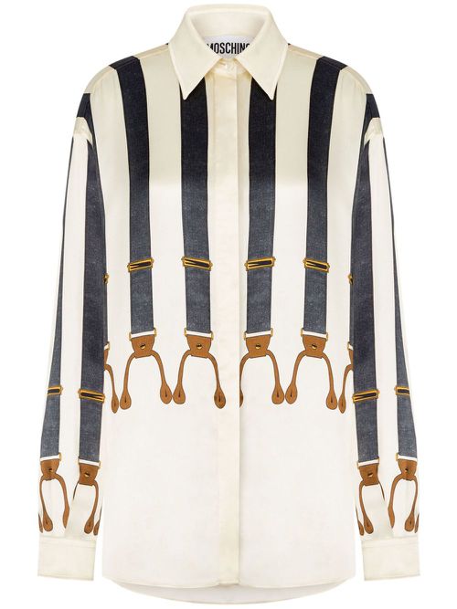 Belt Print Shirt - Neutrals