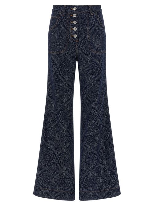Jacquard Jeans Blue