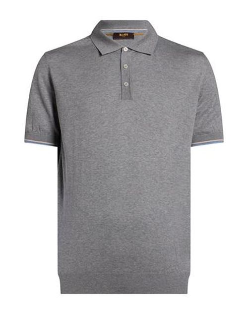 Man Polo shirt Grey Size 46 Cotton