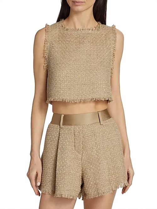 Megan High Waist Short In Beige