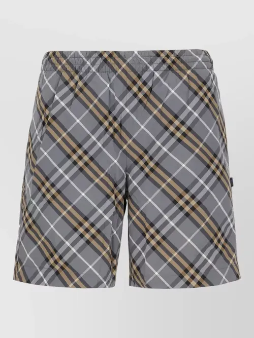 Burberry - swim shorts plaid pattern back pocket