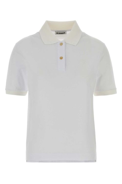 Piquet Cotton Polo Shirt — White