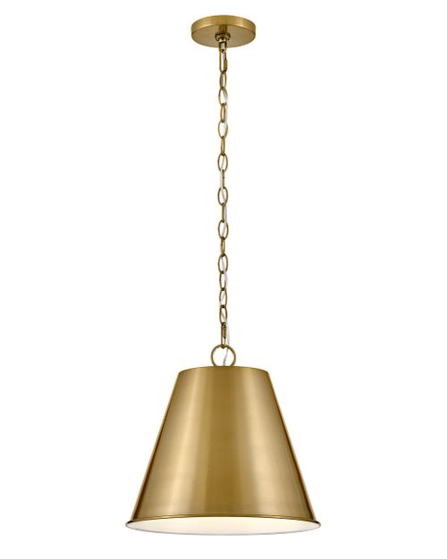 Lacquered Brass LED Pendant from the Blake Collection
