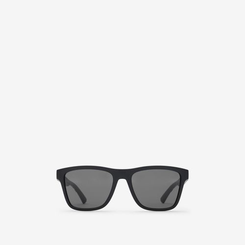 Textured Check Square Sunglasses